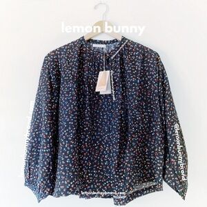 Dôen Jane Blouse in Night Songbird Paisley Organic Cotton Viscose Sz XS New NWT